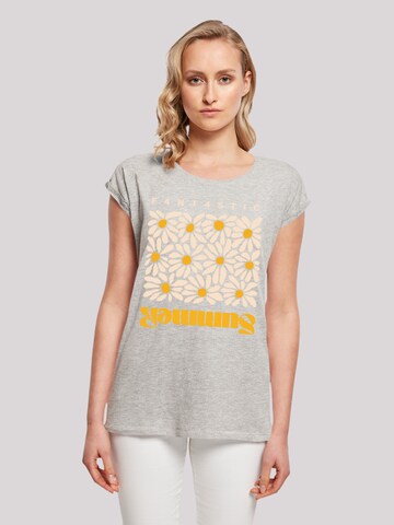 F4NT4STIC Shirt 'Summer Sunflower' in Grey: front