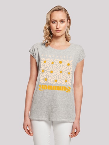 T-shirt 'Summer Sunflower' F4NT4STIC en gris : devant