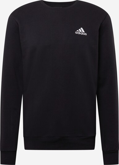 ADIDAS SPORTSWEAR Αθλητική μπλούζα φούτερ 'Essentials' σε μαύρο / λευκό, Άποψη προϊόντος