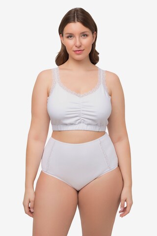 Ulla Popken Bralette Bra in White: front