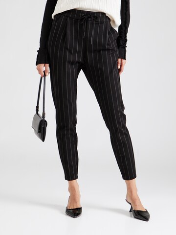 VERO MODA - Tapered Pantalón plisado 'VMEVA' en negro: frente