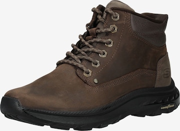 Bottines à lacets SKECHERS en marron : devant
