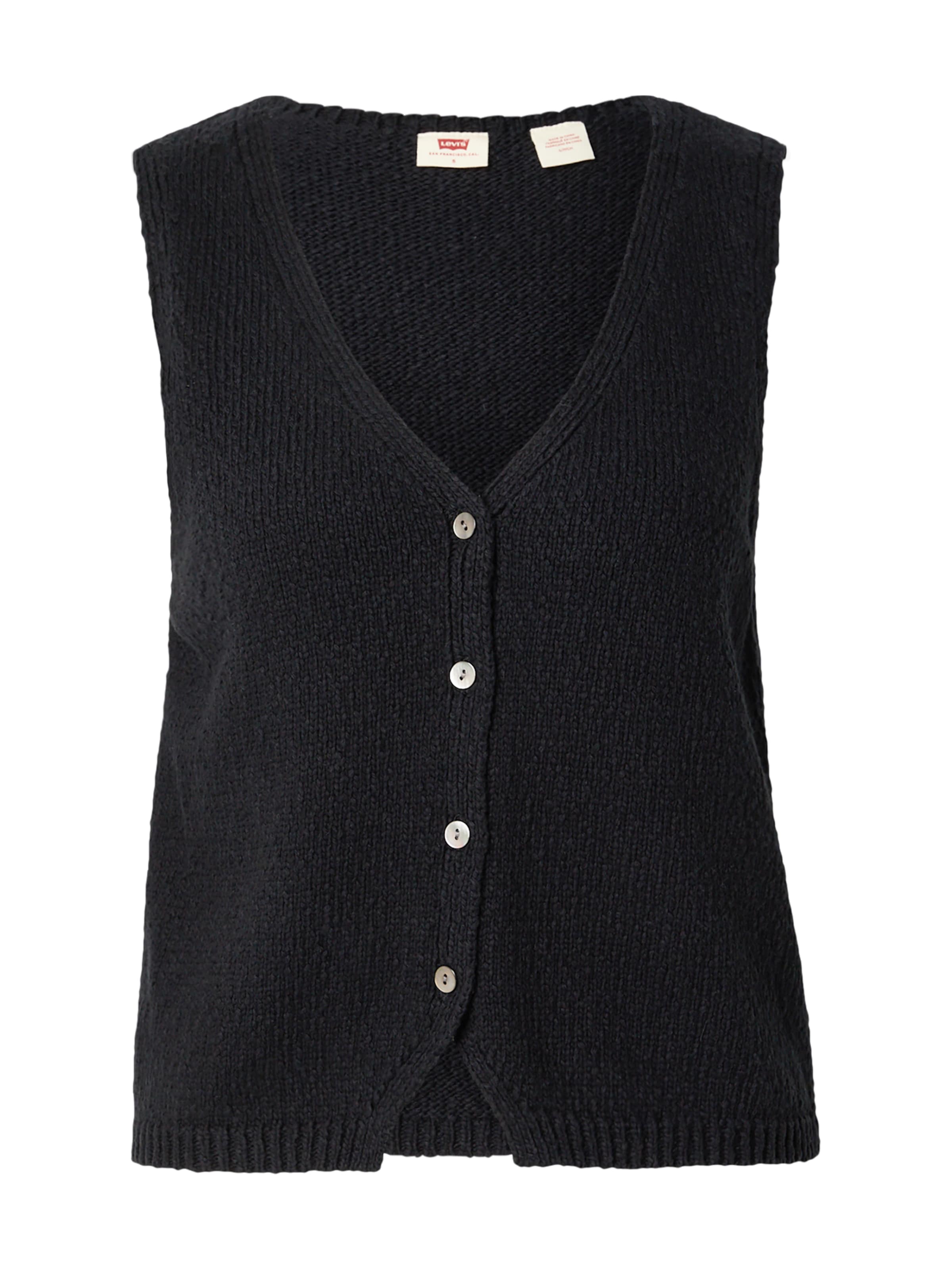 LEVI'S ® 'Helen Mini Boucle Vest' in Schwarz: Vorderseite