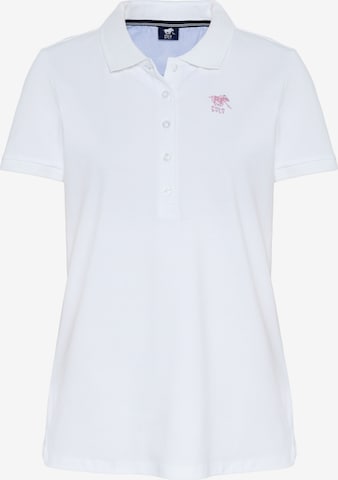 Polo Sylt Polo ' mit langer Knopfleiste ' in Weiß: Vorderseite