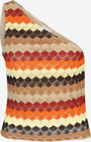 Vila Tall Knitted Top 'JOE' in Orange: front