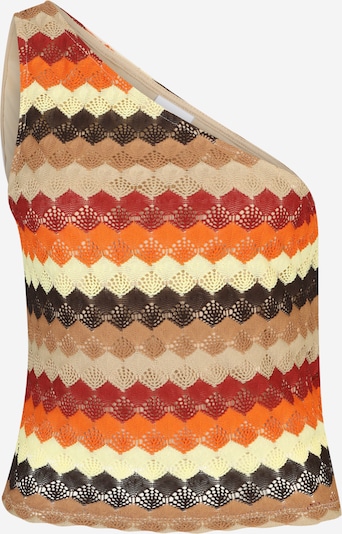 Vila Tall Knitted Top 'JOE' in Cream / Brown / Chestnut brown / Dark orange / Ruby red, Item view