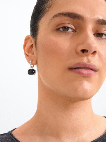 Pilgrim Ohrringe 'Now' in Silber: Vorderseite