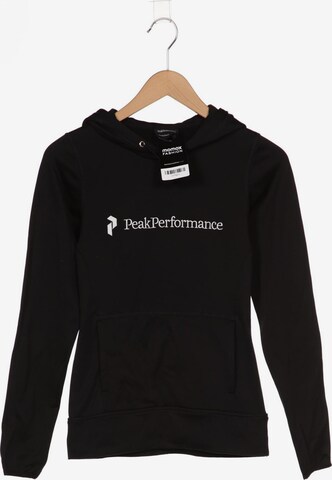 PEAK PERFORMANCE Sweatshirt & Zip-Up Hoodie in XS in Black: front