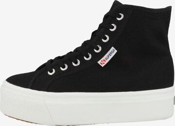 SUPERGA High-Top Sneakers in Black: front