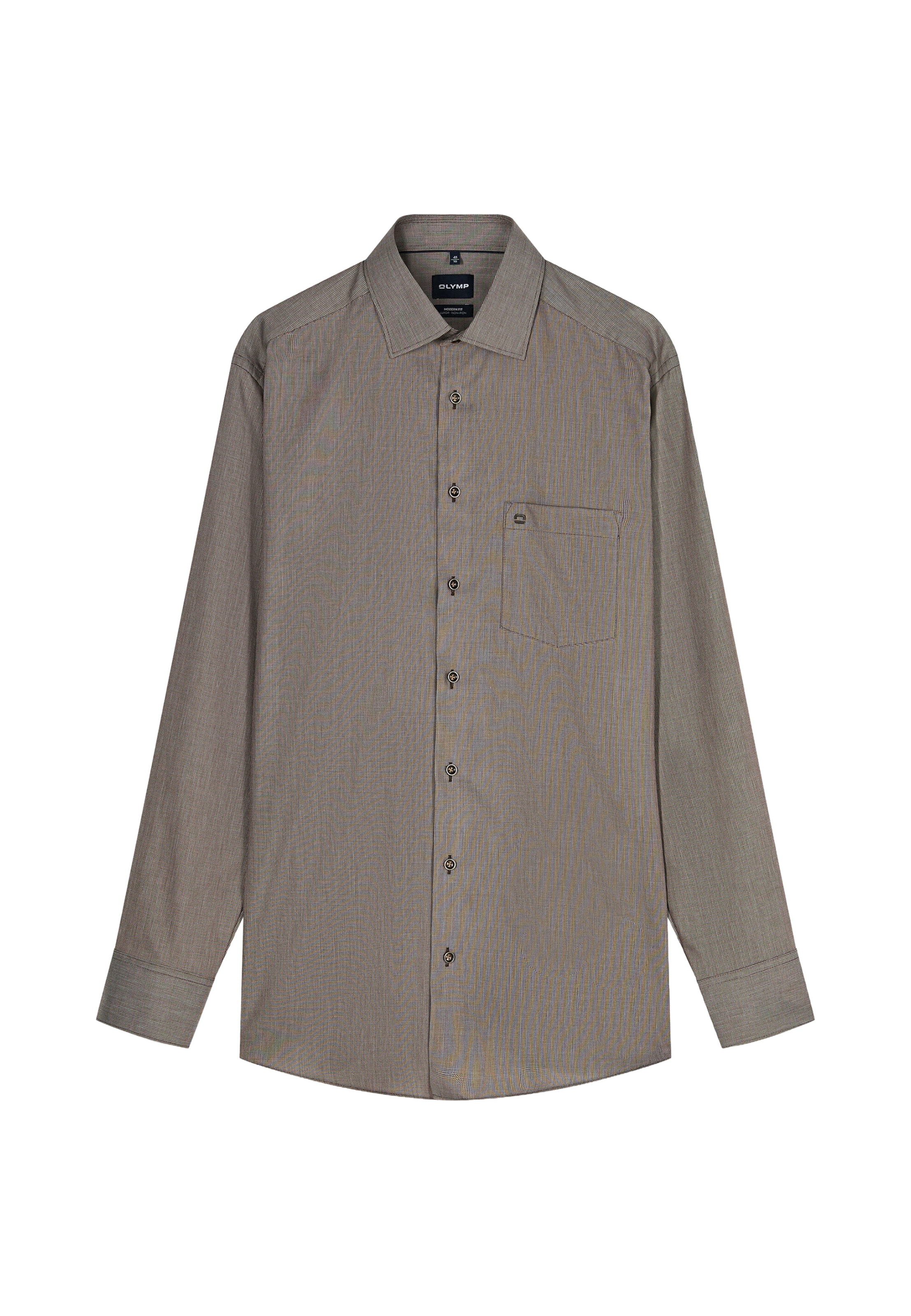 OLYMP - Camisa en marrón: frente