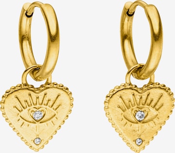 PURELEI - Brincos 'Bright Heart' em ouro: frente