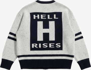 Kleidermafia Neulepaita 'Oversize Knit Letter Sweater - Navy Blue' värissä sininen: etupuoli