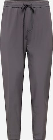 BOSS Green Trousers with creases 'Flex' in Grey: front