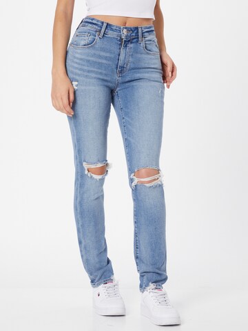 mėlyna American Eagle Siauras Džinsai 'HI-RISE SKINNY JEANS': priekis