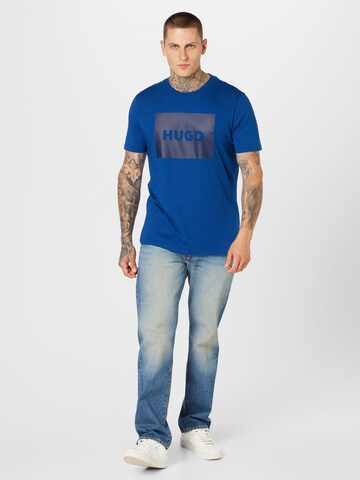 HUGO - Camisa 'Dulive222' em azul