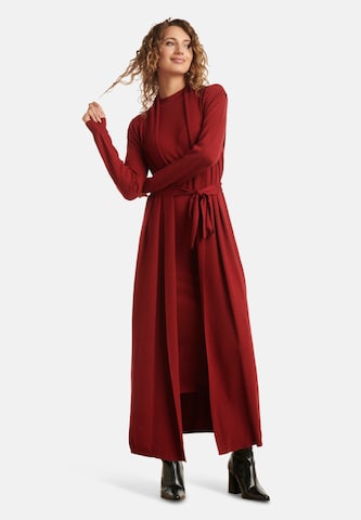 Smashed Lemon Strickmantel in Rot: Vorderseite