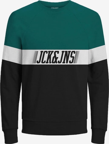 JACK & JONES Sweatshirt 'MATEO' i grön: framsida