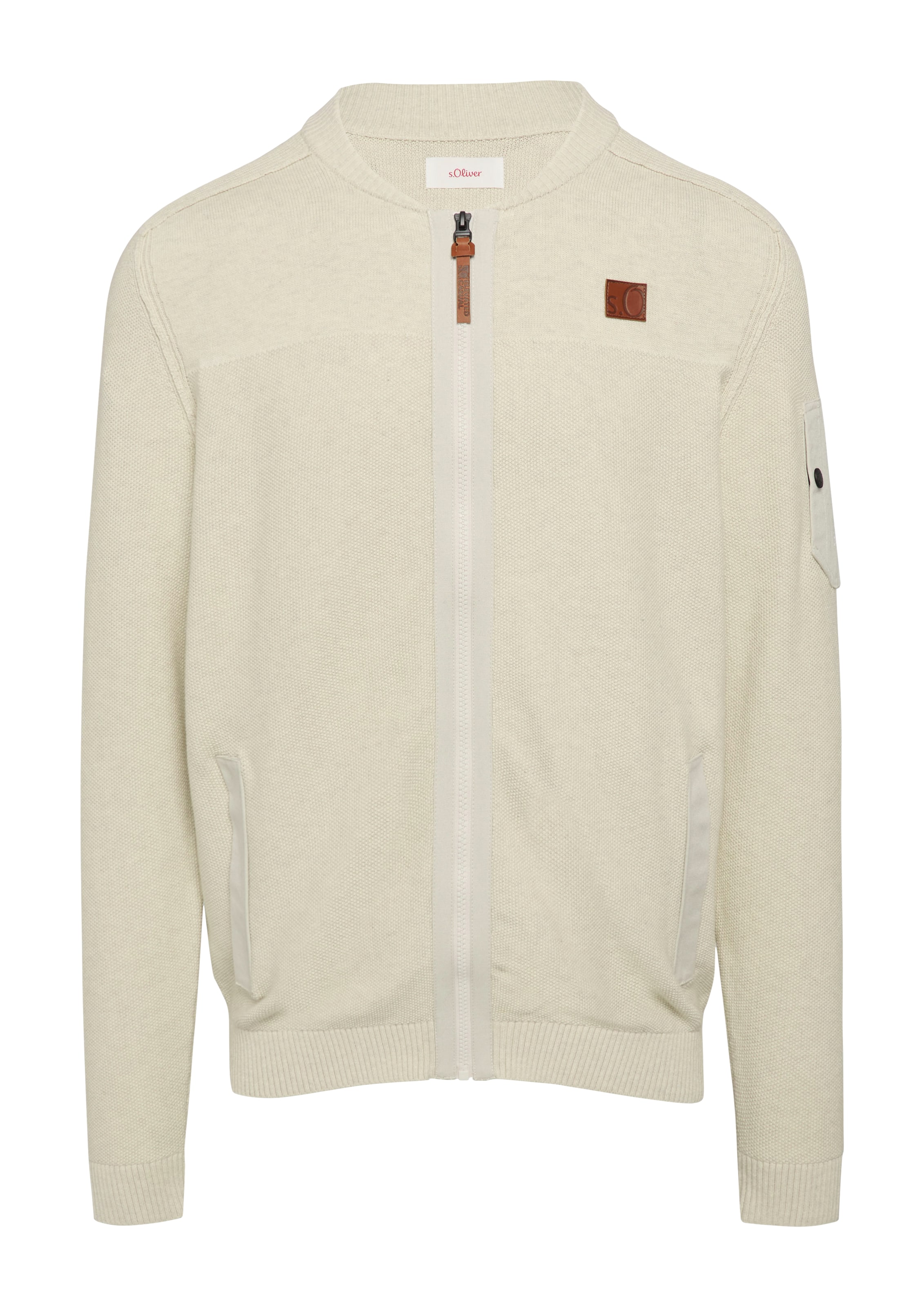 Vestes en maille s.Oliver en beige : devant