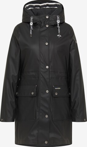 Schmuddelwedda Raincoat in Black: front