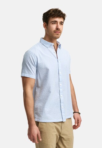 INDICODE JEANS Regular fit Overhemd 'Maribo' in Blauw
