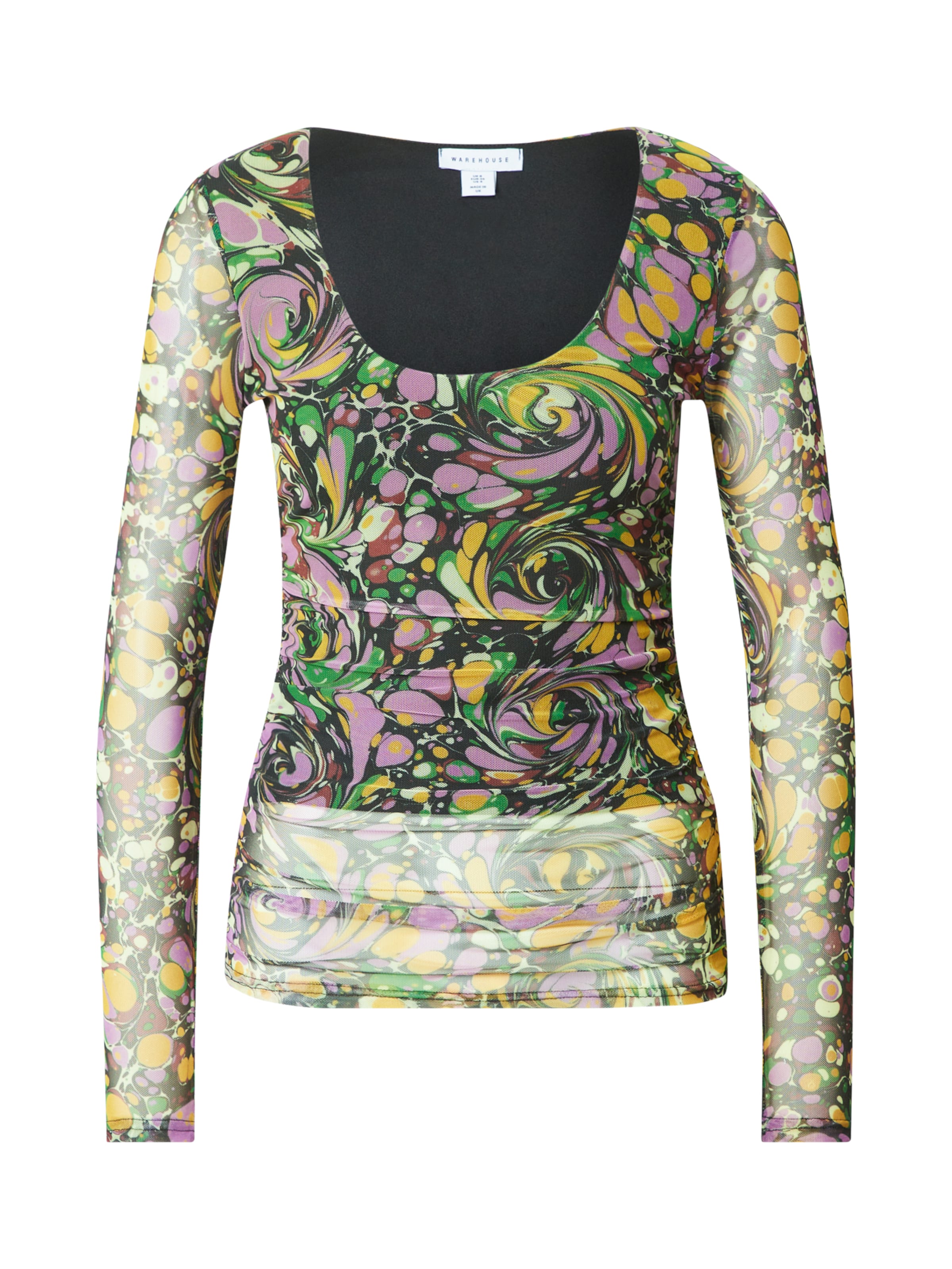 Warehouse Μπλουζάκι 'Jemma Lewis'' σε μαύρο: μπροστά