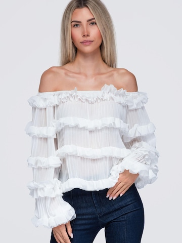 Camicia da donna di Ombre in bianco: frontale