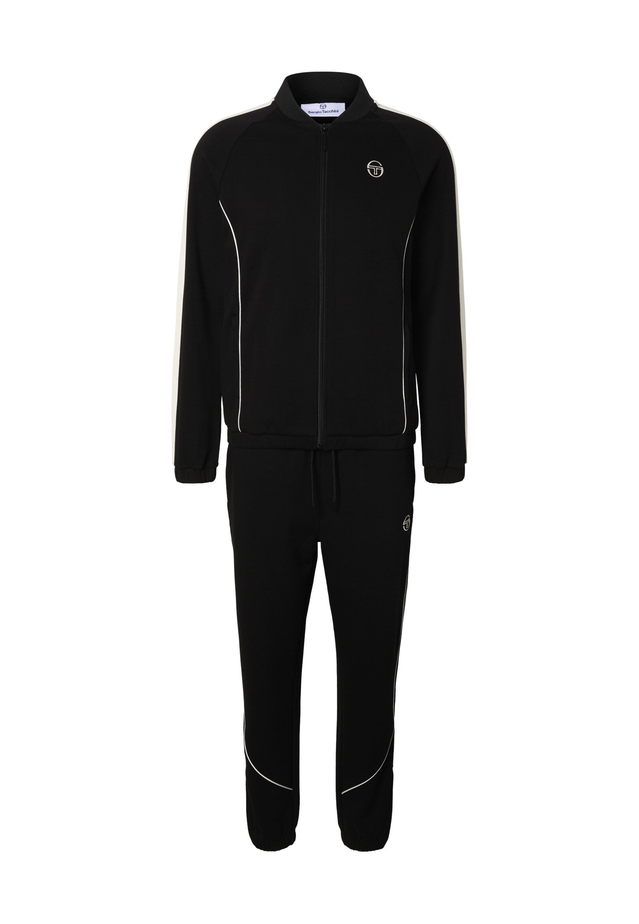 Sergio Tacchini Sweatvest 'Egeo' in Zwart: voorkant