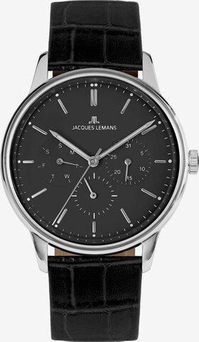 Jacques Lemans Analog Watch in Black: front