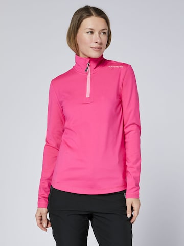 CHIEMSEE Athletic Sweater ' mit kurzem Reißverschluss ' in Pink: front
