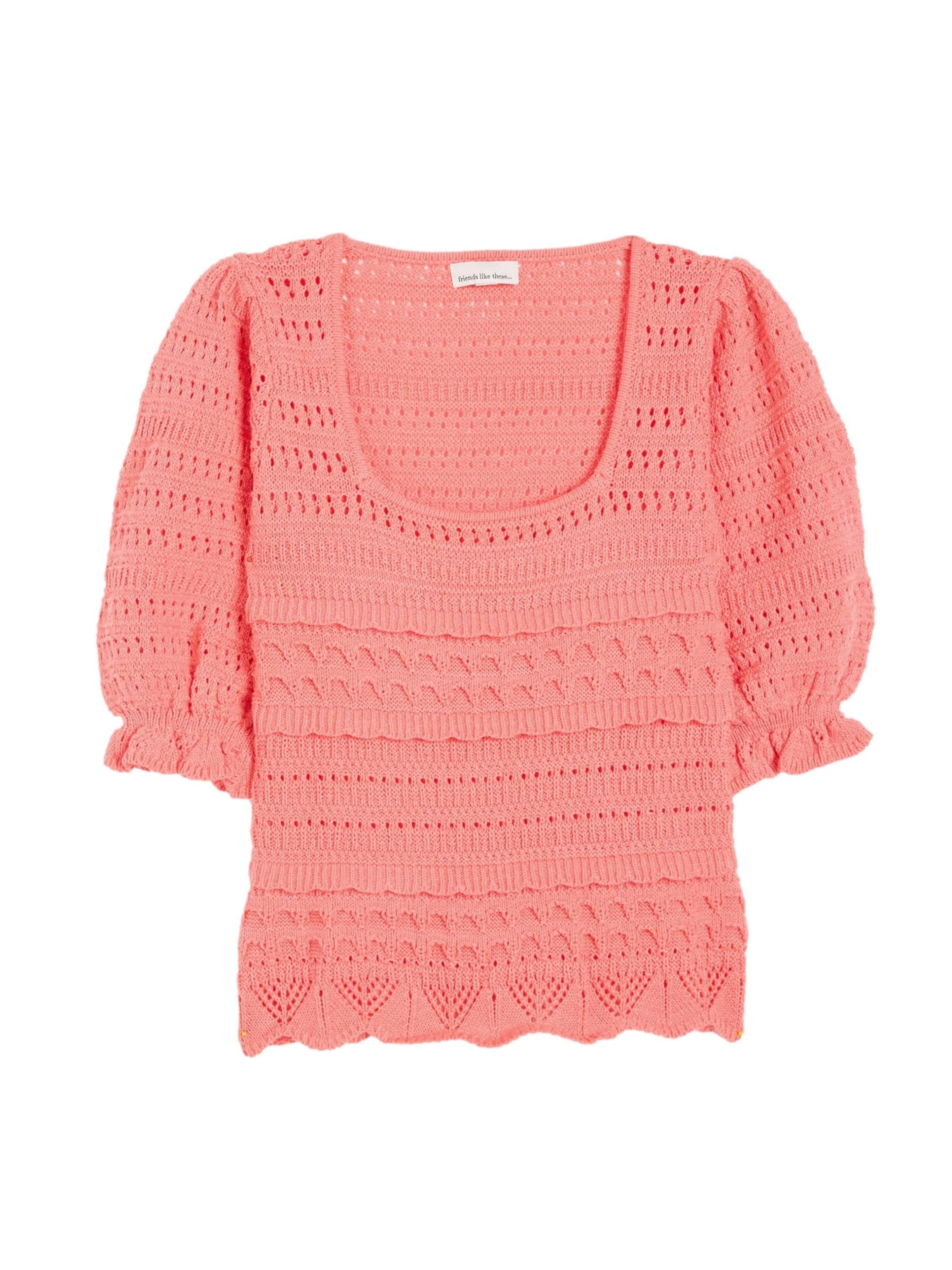 Friends Like These Sweater in Pink: front