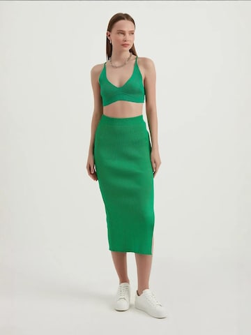 Hiccup Knitted Top in Green