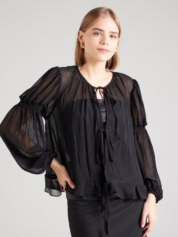 TOPSHOP Bluza | črna barva: sprednja stran
