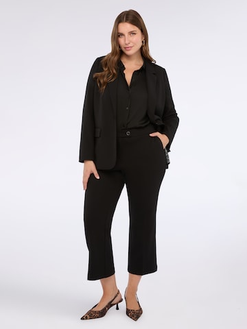 évasé Pantalon Fiorella Rubino en noir
