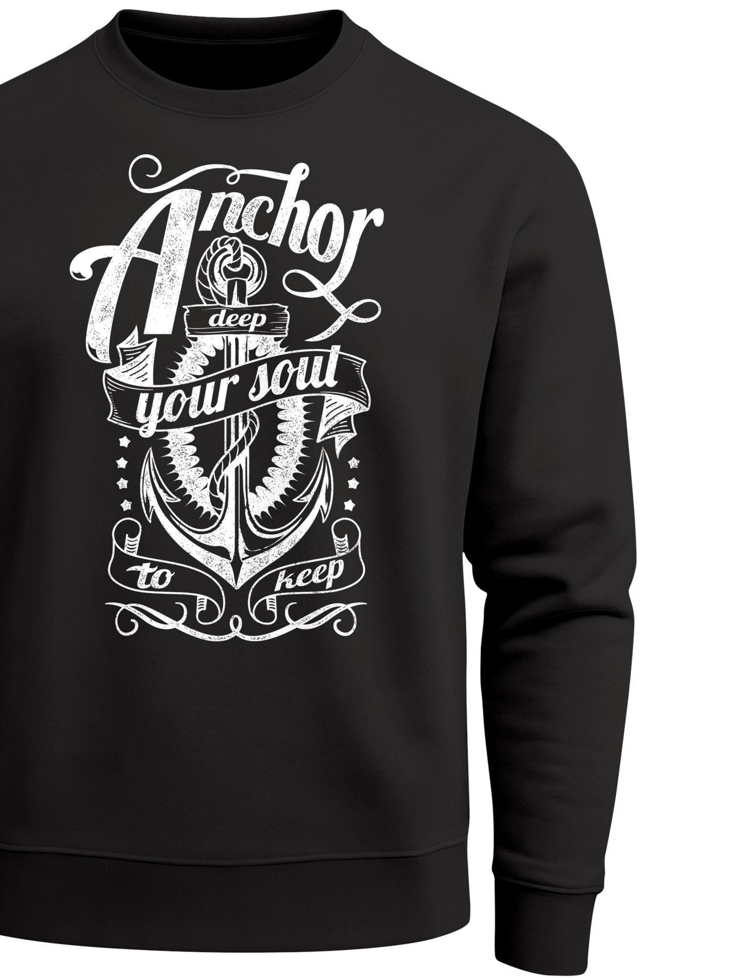 Neverless Sweatshirt 'Anker Soul' in Black