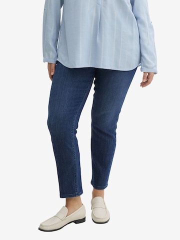 Tom Tailor Women +Slimfit Traperice - plava boja: prednji dio