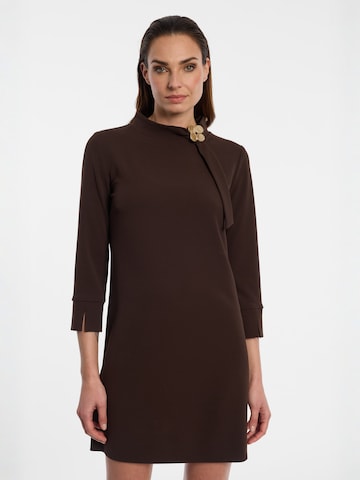 Ana Alcazar Kleid ' Evora ' in Braun: Vorderseite