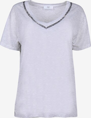 Le Temps Des Cerises T-Shirt AYAN mit Pailletten-Details in Weiß: front