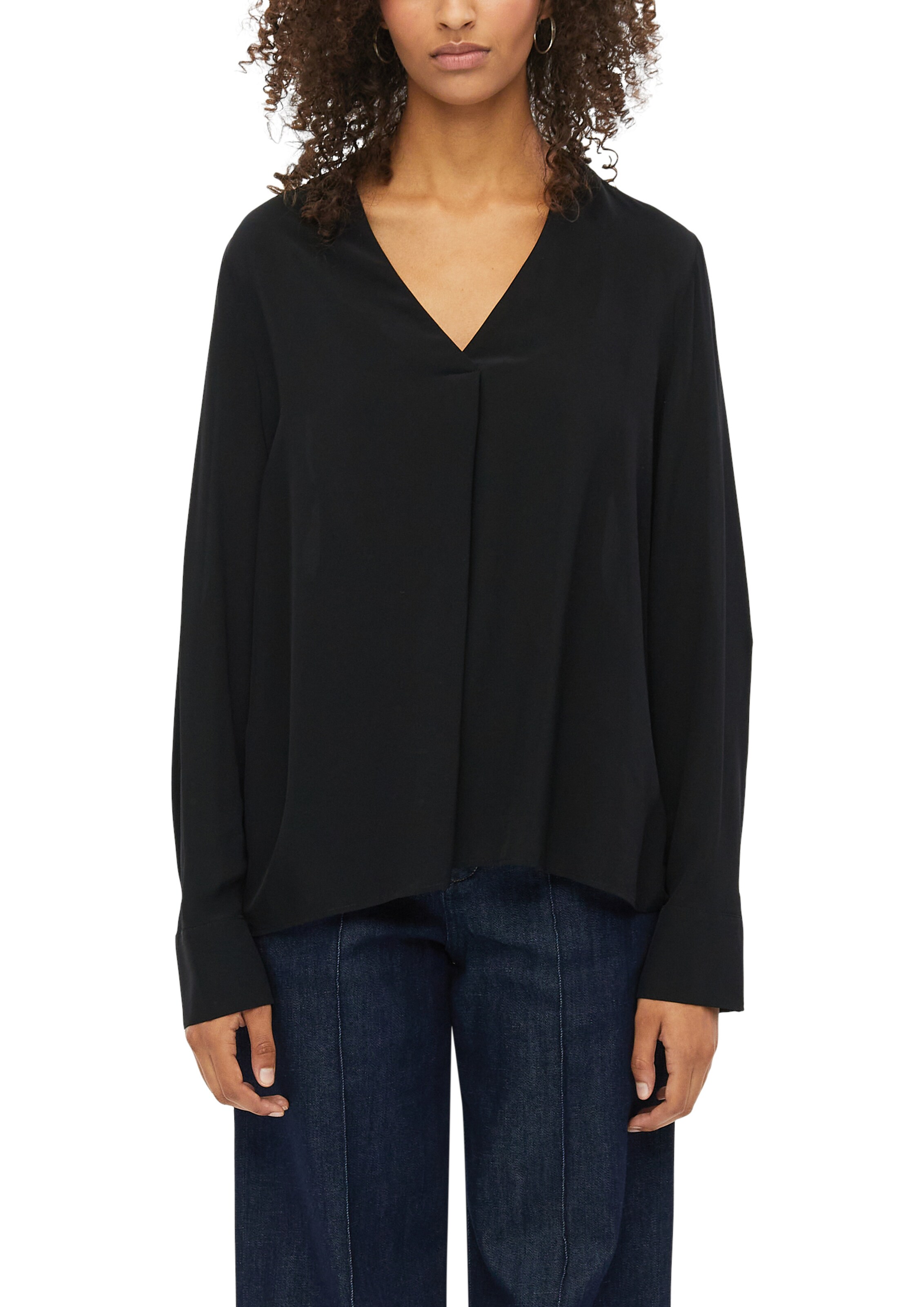 s.Oliver Blouse in Zwart: voorkant