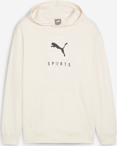PUMA Sweatshirt de desporto em bege claro / preto / branco, Vista do produto