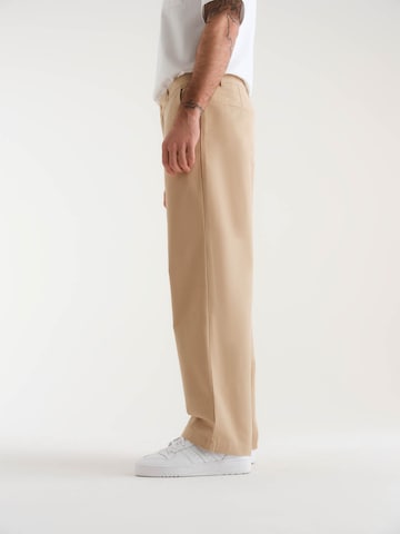 ABOUT YOU x Kevin Trapp Loose fit Trousers 'Jesper' in Beige