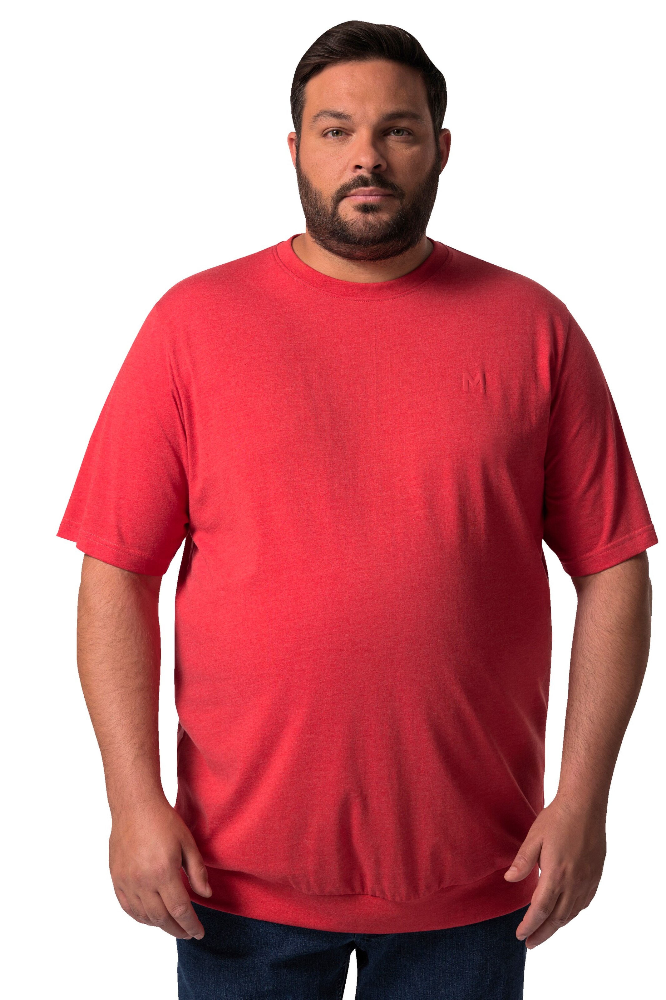 Men Plus T-Shirt in Rot: Vorderseite