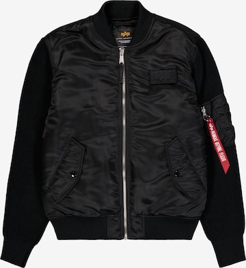 juoda ALPHA INDUSTRIES Demisezoninė striukė 'MA-1': priekis