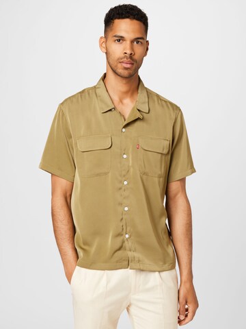 LEVI'S ® Comfort fit Overhemd 'Levi's® Men's Short Sleeve Pajama Shirt' in Beige: voorkant