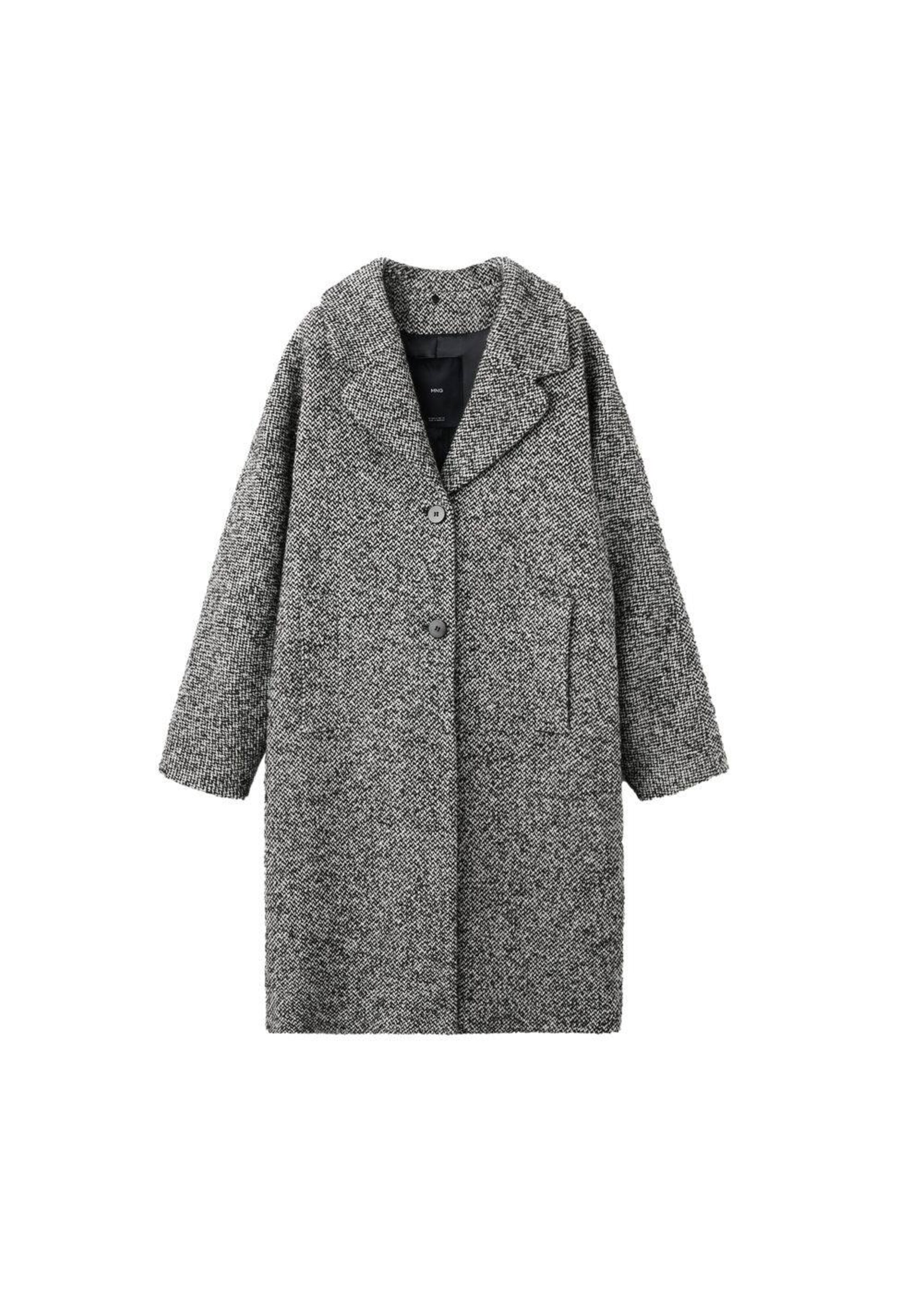 MANGO Between-Seasons Coat 'Helmut2' in Black: front