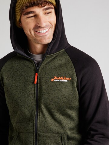 JACK & JONES - Sudadera con cremallera 'ERIK' en verde