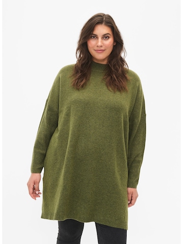 Pullover 'Casunny' di Zizzi in verde: frontale