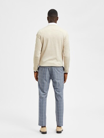 Coupe slim Pantalon à plis 'Time Logan' SELECTED HOMME en bleu