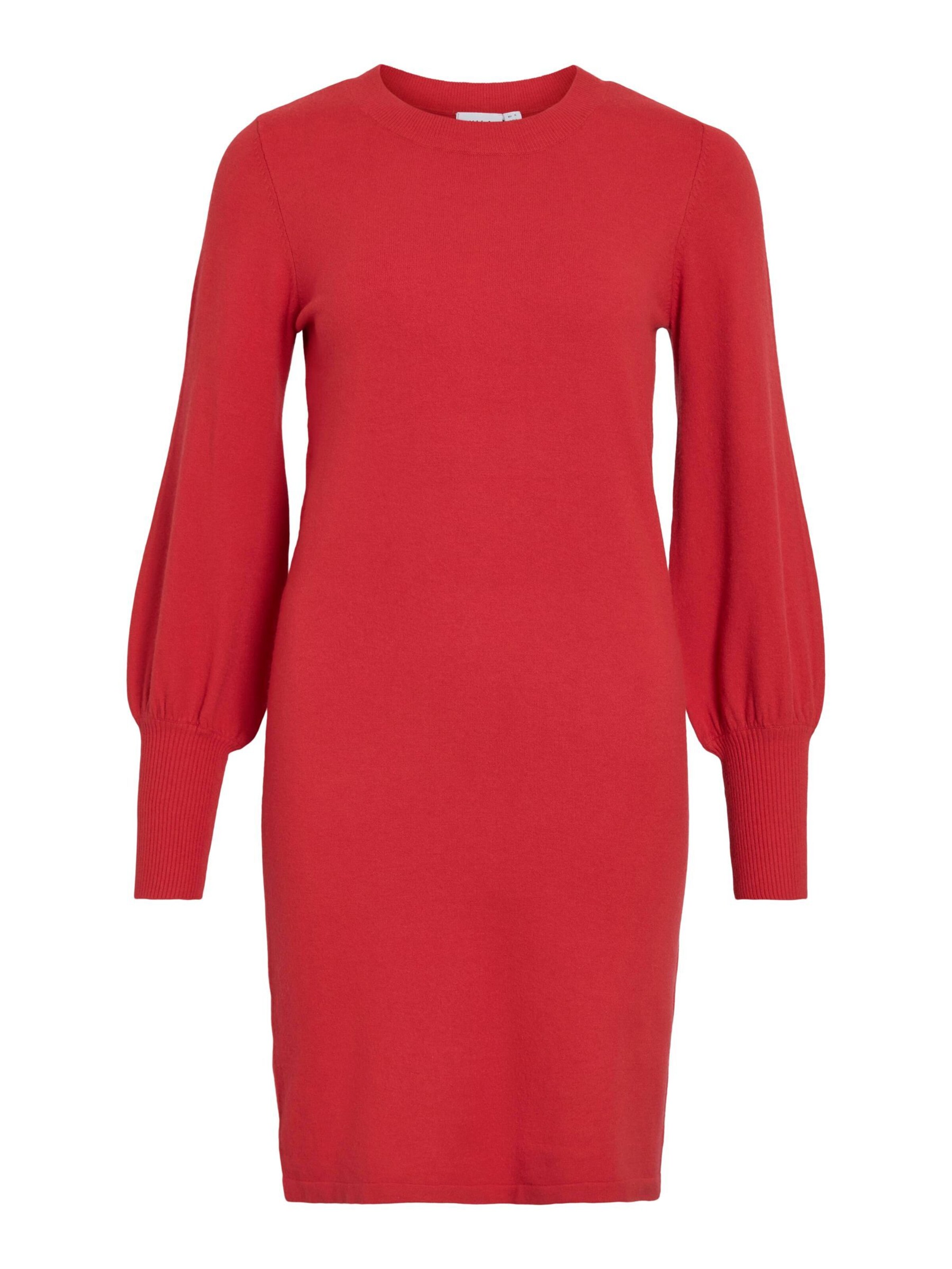 VILA Gebreide jurk 'VIKerry' in Rood: voorkant