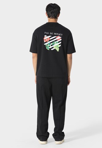 Maglietta 'Floral Line' di Pas De Monaco in nero