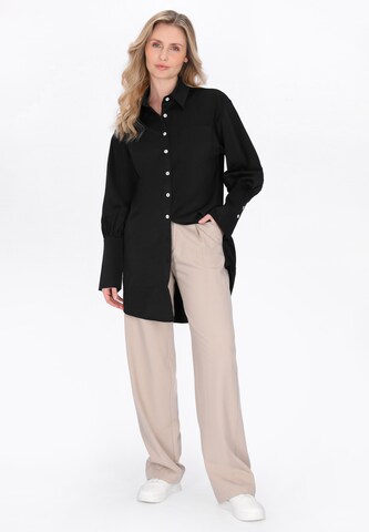 Chemisier 'Minimalistic' usha WHITE LABEL en noir